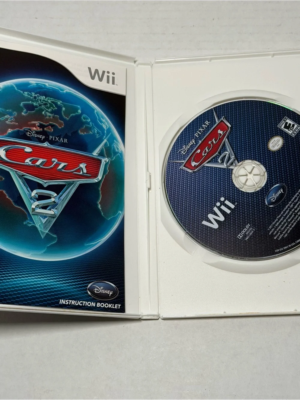2011 Nintendo Wii Disney Pixar Cars 2 Wii Game w/ Case & Manual